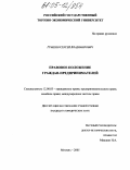 Гришин, Сергей Владимирович. Правовое положение граждан-предпринимателей: дис. кандидат юридических наук: 12.00.03 - Гражданское право; предпринимательское право; семейное право; международное частное право. Москва. 2004. 153 с.