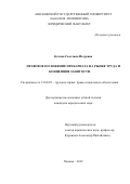 Котова Светлана Игоревна. Правовое положение прекариата на рынке труда и концепция занятости: дис. кандидат наук: 12.00.05 - Трудовое право; право социального обеспечения. ФГБОУ ВО «Московский государственный университет имени М.В. Ломоносова». 2019. 206 с.