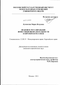 Лукинская, Мария Петровна. Правовое регулирование инвестиционной деятельности в Европейском Союзе: дис. кандидат юридических наук: 12.00.10 - Международное право, Европейское право. Москва. 2011. 192 с.