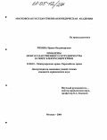 Ряхина, Ирина Владимировна. Проблемы межгосударственного сотрудничества в сфере электроэнергетики: дис. кандидат юридических наук: 12.00.10 - Международное право, Европейское право. Москва. 2004. 210 с.