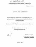 Щанкина, Ирина Валентиновна. Профессионально-личностное становление педагога дополнительного образования в процессе творческой самореализации: дис. кандидат педагогических наук: 13.00.08 - Теория и методика профессионального образования. Тольятти. 2004. 167 с.
