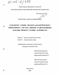 Поспелова, Анна Владимировна. Разработка схемы эколого-аналитического мониторинга состава жидких радиоактивных отходов низкого уровня активности: дис. кандидат химических наук: 03.00.16 - Экология. Архангельск. 2005. 140 с.