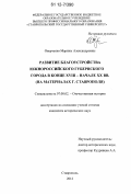 Оверченко, Марина Александровна. Развитие благоустройства южнороссийского губернского города в конце XVIII - начале XX вв.: на материалах г. Ставрополя: дис. кандидат исторических наук: 07.00.02 - Отечественная история. Ставрополь. 2012. 193 с.