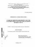 Миндибаева, Татьяна Николаевна. Развитие информационной культуры будущих юристов в образовательном процессе вуза: дис. кандидат педагогических наук: 13.00.08 - Теория и методика профессионального образования. Челябинск. 2011. 193 с.