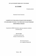Евдокимова, Татьяна Сергеевна. Развитие системы обязательного пенсионного страхования в России с участием негосударственных пенсионных фондов: дис. кандидат экономических наук: 08.00.05 - Экономика и управление народным хозяйством: теория управления экономическими системами; макроэкономика; экономика, организация и управление предприятиями, отраслями, комплексами; управление инновациями; региональная экономика; логистика; экономика труда. Москва. 2006. 151 с.