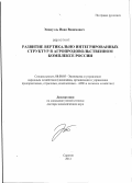 Эмануэль, Иван Вадимович. Развитие вертикально интегрированных структур в агропродовольственном комплексе России: дис. доктор экономических наук: 08.00.05 - Экономика и управление народным хозяйством: теория управления экономическими системами; макроэкономика; экономика, организация и управление предприятиями, отраслями, комплексами; управление инновациями; региональная экономика; логистика; экономика труда. Саратов. 2012. 387 с.