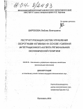 Широкова, Любовь Викторовна. Реструктуризация систем управления оборотными активами на основе усиления интеграционного аспекта региональной экономической политики: дис. кандидат экономических наук: 08.00.05 - Экономика и управление народным хозяйством: теория управления экономическими системами; макроэкономика; экономика, организация и управление предприятиями, отраслями, комплексами; управление инновациями; региональная экономика; логистика; экономика труда. Ярославль. 2004. 183 с.