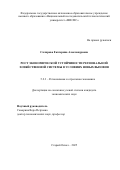 Склярова Екатерина Александровна. Рост экономической устойчивости региональной хозяйственной системы в условиях новых вызовов: дис. кандидат наук: 00.00.00 - Другие cпециальности. ФГАОУ ВО «Национальный исследовательский технологический университет «МИСИС». 2025. 203 с.