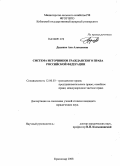 Диденко, Ася Алексеевна. Система источников гражданского права Российской Федерации: дис. кандидат юридических наук: 12.00.03 - Гражданское право; предпринимательское право; семейное право; международное частное право. Краснодар. 2008. 222 с.