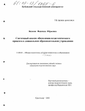 Вознюк, Надежда Юрьевна. Системный анализ обновления педагогического процесса в дошкольном образовательном учреждении: дис. кандидат педагогических наук: 13.00.01 - Общая педагогика, история педагогики и образования. Краснодар. 2003. 160 с.