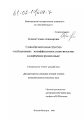 Галкина, Татьяна Александровна. Словообразовательная структура отсубстантивных полиаффиксальных существительных в современном русском языке: дис. кандидат филологических наук: 10.02.01 - Русский язык. Нижний Новгород. 2001. 192 с.