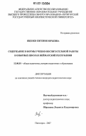 Яценко, Евгения Юрьевна. Содержание и формы учебно-воспитательной работы в опытных школах Веймарской Республики: дис. кандидат педагогических наук: 13.00.01 - Общая педагогика, история педагогики и образования. Пятигорск. 2007. 170 с.