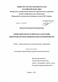 Ледяева, Екатерина Владимировна. Социально-педагогическая адаптация леворуких детей в общеобразовательной школе: дис. кандидат педагогических наук: 13.00.01 - Общая педагогика, история педагогики и образования. Саранск. 2011. 243 с.