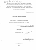 Солдаткин, Александр Евгеньевич. Социальные аспекты становления информационного общества в России: дис. кандидат социологических наук: 22.00.04 - Социальная структура, социальные институты и процессы. Нижний Новгород. 2005. 159 с.
