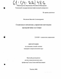 Маслаков, Николай Александрович. Социальные механизмы управления вахтовыми предприятиями на Севере: дис. кандидат социологических наук: 22.00.08 - Социология управления. Тюмень. 2004. 165 с.