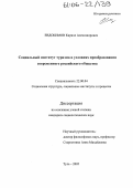 Евдокимов, Кирилл Александрович. Социальный институт туризма в условиях преобразования современного российского общества: дис. кандидат социологических наук: 22.00.04 - Социальная структура, социальные институты и процессы. Тула. 2005. 207 с.