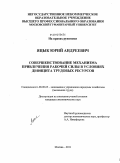 Яцык, Юрий Андреевич. Совершенствование механизма привлечения рабочей силы в условиях дефицита трудовых ресурсов: дис. кандидат экономических наук: 08.00.05 - Экономика и управление народным хозяйством: теория управления экономическими системами; макроэкономика; экономика, организация и управление предприятиями, отраслями, комплексами; управление инновациями; региональная экономика; логистика; экономика труда. Москва. 2011. 125 с.