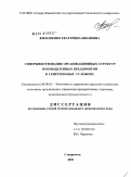 Филоненко, Екатерина Ивановна. Совершенствование организационных структур промышленных предприятий в современных условиях: дис. кандидат экономических наук: 08.00.05 - Экономика и управление народным хозяйством: теория управления экономическими системами; макроэкономика; экономика, организация и управление предприятиями, отраслями, комплексами; управление инновациями; региональная экономика; логистика; экономика труда. Ставрополь. 2010. 197 с.