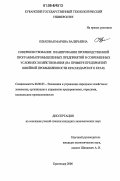 Ольховая, Марина Валерьевна. Совершенствование планирования производственной программы промышленных предприятий в современных условиях хозяйствования: на примере предприятий швейной промышленности Краснодарского края: дис. кандидат экономических наук: 08.00.05 - Экономика и управление народным хозяйством: теория управления экономическими системами; макроэкономика; экономика, организация и управление предприятиями, отраслями, комплексами; управление инновациями; региональная экономика; логистика; экономика труда. Краснодар. 2006. 183 с.