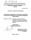 Колоско, Станислав Тадеушевич. Совершенствование реализации тракторов сельскому хозяйству на основе принципов логистики: дис. кандидат экономических наук: 08.00.05 - Экономика и управление народным хозяйством: теория управления экономическими системами; макроэкономика; экономика, организация и управление предприятиями, отраслями, комплексами; управление инновациями; региональная экономика; логистика; экономика труда. Москва. 2003. 139 с.