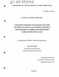 Салихова, Эльмира Мнировна. Совершенствование управления системой российского негосударственного высшего образования в условиях трансформации: социологический анализ: дис. кандидат социологических наук: 22.00.08 - Социология управления. Уфа. 2005. 194 с.