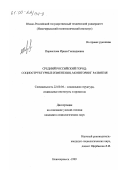 Переяслова, Ирина Геннадиевна. Средний российский город: Социоструктурные изменения, мониторинг развития: дис. кандидат социологических наук: 22.00.04 - Социальная структура, социальные институты и процессы. Новочеркасск. 1999. 163 с.