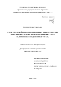 Кукушина Ксения Геннадьевна. Структура и свойства композиционных диэлектрических материалов на основе эпоксидно-диановых смол, наполненных соединениями  титана: дис. кандидат наук: 00.00.00 - Другие cпециальности. ФГАОУ ВО «Омский государственный технический университет». 2024. 162 с.