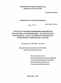 Казарникова, Анна Владимировна. Структура и взаимоотношения компонентов системы "осетровые рыбы - паразитические гидробионты - среда" в ихтиопатологическом мониторинге водоемов юга России: дис. доктор биологических наук: 03.00.16 - Экология. Краснодар. 2011. 435 с.