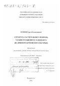Осипов, Сергей Владимирович. Структура растительного покрова таежно-гольцового ландшафта: На примере Буреинского нагорья: дис. доктор биологических наук: 03.00.05 - Ботаника. Владивосток. 2002. 322 с.