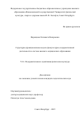 Воронцова Елизавета Валерьевна. Структурно-функциональная модель физкультурно-оздоровительной деятельности в системе высшего медицинского образования: дис. кандидат наук: 00.00.00 - Другие cпециальности. «Национальный государственный Университет физической культуры, спорта и здоровья имени П.Ф. Лесгафта, Санкт-Петербург». 2025. 219 с.