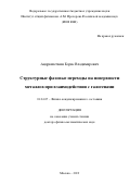 Андрюшечкин Борис Владимирович. «Структурные фазовые переходы на поверхности металлов при взаимодействии с галогенами»: дис. доктор наук: 01.04.07 - Физика конденсированного состояния. ФГБУН Институт общей физики имени А.М. Прохорова Российской академии наук. 2019. 333 с.