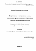 Гайдук, Маргарита Анатольевна. Теоретические и методические основы организации профессионального образования в системе дистанционного обучения: дис. кандидат педагогических наук: 13.00.08 - Теория и методика профессионального образования. Москва. 2006. 192 с.