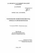 Корнеева, Анна Александровна. Теоретические основы мотивации труда преподавателей высшей школы: дис. кандидат экономических наук: 08.00.01 - Экономическая теория. Москва. 2007. 176 с.