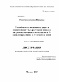Рассохина, Лариса Юрьевна. Теплоёмкость и плотность двух- и трехкомпонентных растворов иодидов, нитратов и тиоцианатов металлов в N-метилпирролидоне и его смесях с водой: дис. кандидат наук: 02.00.01 - Неорганическая химия. Москва. 2013. 126 с.