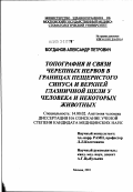 Богданов, Александр Петрович. Топография и связи черепных нервов в границах пещеристого синуса и верхней глазничной щели у человека и некоторых животных: дис. кандидат медицинских наук: 14.00.02 - Анатомия человека. Москва. 2002. 187 с.