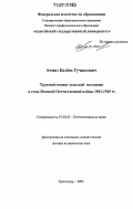 Ачмиз, Казбек Гучипсович. Трудовой подвиг сельской молодежи в годы Великой Отечественной войны 1941-1945 гг.: дис. доктор исторических наук: 07.00.02 - Отечественная история. Краснодар. 2006. 431 с.