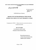 Бояркин, Михаил Юрьевич. Ценностно-мотивационная типология личности в сфере государственной службы: дис. кандидат психологических наук: 19.00.01 - Общая психология, психология личности, история психологии. Москва. 2008. 183 с.