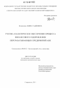 Исмаилова, Амина Гаджиевна. Учетно-аналитическое обеспечение процесса финансового оздоровления перерабатывающих предприятий АПК: дис. кандидат экономических наук: 08.00.12 - Бухгалтерский учет, статистика. Ставрополь. 2011. 173 с.