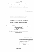 Щепетильников, Виктор Николаевич. Уголовно-правовая охрана электронной информации: дис. кандидат юридических наук: 12.00.08 - Уголовное право и криминология; уголовно-исполнительное право. Елец. 2006. 179 с.