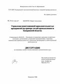 Шемчук, Мария Алексеевна. Управление инвестиционной привлекательностью предприятий: на примере легкой промышленности Кемеровской области: дис. кандидат экономических наук: 08.00.05 - Экономика и управление народным хозяйством: теория управления экономическими системами; макроэкономика; экономика, организация и управление предприятиями, отраслями, комплексами; управление инновациями; региональная экономика; логистика; экономика труда. Кемерово. 2008. 219 с.