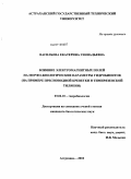 Васильева, Екатерина Геннадьевна. Влияние электромагнитных полей на морфо-биологические параметры гидробионтов: на примере пресноводной креветки и тимирязевской тиляпии: дис. кандидат биологических наук: 03.02.10 - Гидробиология. Астрахань. 2010. 156 с.