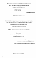 Грибов, Сергей Евгеньевич. Влияние природных и антропогенных факторов на качество древесины хвойных пород в культурах средней и южной подзон тайги: на примере Вологодской области: дис. кандидат сельскохозяйственных наук: 06.03.01 - Лесные культуры, селекция, семеноводство. Вологда - Молочное. 2007. 180 с.