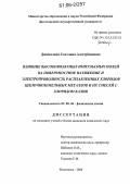 Джамалова, Светлана Аличубановна. Влияние высоковольтных импульсных полей на поверхностное натяжение и электропроводность расплавленных хлоридов щелочноземельных металлов и их смесей с хлоридом калия: дис. кандидат химических наук: 02.00.04 - Физическая химия. Махачкала. 2006. 108 с.