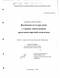 Лашкова, Лия Луттовна. Воспитание культуры речи у старших дошкольников средствами народной педагогики: дис. кандидат педагогических наук: 13.00.07 - Теория и методика дошкольного образования. Екатеринбург. 2000. 149 с.