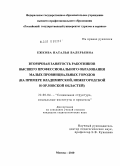 Ежкова, Наталья Валерьевна. Вторичная занятость работников высшего профессионального образования малых провинциальных городов: на примере Владимирской, Нижегородской и Орловской областей: дис. кандидат социологических наук: 22.00.04 - Социальная структура, социальные институты и процессы. Москва. 2010. 201 с.