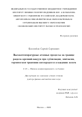 Косолобов Сергей Сергеевич. Высокотемпературные атомные процессы на границе раздела кремний-вакуум при сублимации, эпитаксии, термическом травлении кислородом и осаждении золота: дис. доктор наук: 00.00.00 - Другие cпециальности. ФГБУН Институт физики полупроводников им. А.В. Ржанова Сибирского отделения Российской академии наук. 2023. 316 с.