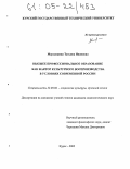 Мерзликина, Татьяна Ивановна. Высшее профессиональное образование как фактор культурного воспроизводства в условиях современной России: дис. кандидат социологических наук: 22.00.06 - Социология культуры, духовной жизни. Курск. 2005. 183 с.