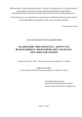 Бакланов, Виктор Владимирович. Взаимодействие кориума с корпусом водо-водяного энергетического реактора при тяжелой аварии: дис. кандидат наук: 01.04.07 - Физика конденсированного состояния. Томск. 2017. 163 с.