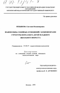Небыкова, Светлана Владимировна. Взаимосвязь семейных отношений с компонентами структуры интеллекта детей младшего школьного возраста: дис. кандидат психологических наук: 19.00.07 - Педагогическая психология. Москва. 1999. 170 с.