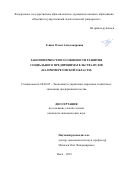 Гешко Олеся Александровна. Закономерности и особенности развития социального предпринимательства вузов (на примере Омской области): дис. кандидат наук: 08.00.05 - Экономика и управление народным хозяйством: теория управления экономическими системами; макроэкономика; экономика, организация и управление предприятиями, отраслями, комплексами; управление инновациями; региональная экономика; логистика; экономика труда. ФГАОУ ВО «Крымский федеральный университет имени В.И. Вернадского». 2020. 212 с.